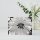 Zwarte en Witte Dahlia Flower Briefkaart (Staand voorkant)