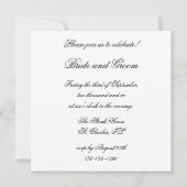 Zwarte en Witte Dahlia Flower Engagement Party Kaart (Achterkant)