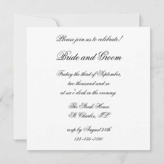 Zwarte en Witte Dahlia Flower Engagement Party Kaart (Achterkant)