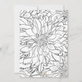 Zwarte en Witte Dahlia Flower Kaart (Achterkant)