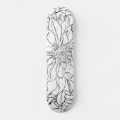 Zwarte en Witte Dahlia Flower Persoonlijk Skateboard (Voorkant)