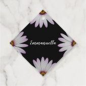 Zwarte en Witte Daisy Bedankjes Labels (Achterkant)