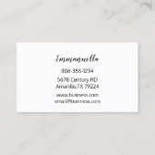 Zwarte en Witte Daisy Visitekaartje (Achterkant)