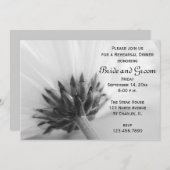 Zwarte en Witte Daisy Wedding Rehearsal Dinner Kaart (Voorkant / Achterkant)