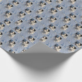 Zwarte en witte dalmatische hond Snowy Dag Cadeaupapier (Hoek)