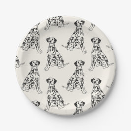 Zwarte en witte Dalmatische honden Papieren Bordje