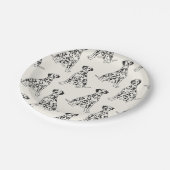 Zwarte en witte Dalmatische honden Papieren Bordje (Gekanteld)