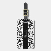 Zwarte en witte Dalmatische Spots Bagagelabel (Voorkant verticaal)