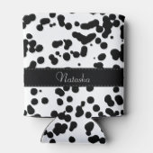 Zwarte en witte Dalmatische Spots Blikjeskoeler (Achterkant)