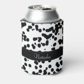 Zwarte en witte Dalmatische Spots Blikjeskoeler (Blikje Achterkant)