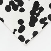 Zwarte en witte Dalmatische Spots Fleece Deken (Hoek)