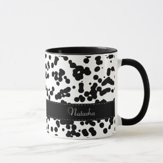 Zwarte en witte Dalmatische Spots Mok