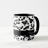 Zwarte en witte Dalmatische Spots Mok (Voorkant rechts)