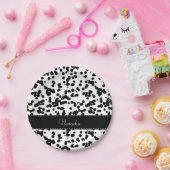 Zwarte en witte Dalmatische Spots Papieren Bordje (Feest)