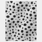 Zwarte en witte Dalmatische Spots Pattern Fleece Deken (Voorkant)