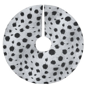 Zwarte en witte Dalmatische Spots Pattern Kerstboom Rok