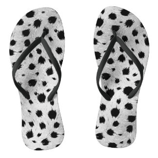 Zwarte en witte Dalmatische Spots Pattern Teenslippers