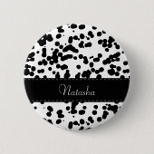 Zwarte en witte Dalmatische Spots Ronde Button 5,7 Cm (Voorkant)