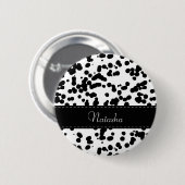 Zwarte en witte Dalmatische Spots Ronde Button 5,7 Cm (Voorkant /achterkant)