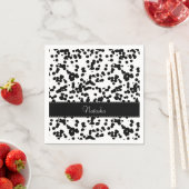 Zwarte en witte Dalmatische Spots Servetten (Insitu)
