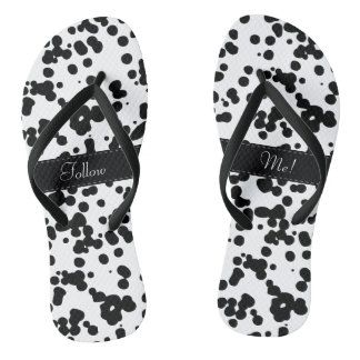 Zwarte en witte Dalmatische Spots Teenslippers