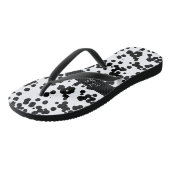 Zwarte en witte Dalmatische Spots Teenslippers (Schuin)