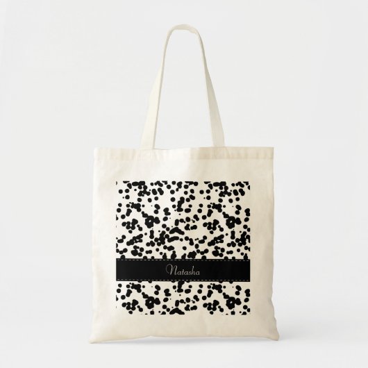 Zwarte en witte Dalmatische Spots Tote Bag (Voorkant)