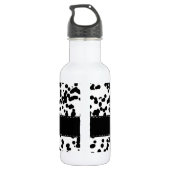 Zwarte en witte Dalmatische Spots Waterfles (Achterkant)