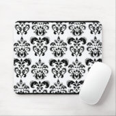 ZWARTE EN WITTE DAMASK MUISMAT (Met muis)