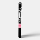 Zwarte en witte damasten motief Case-Mate iPhone case (Achterkant / Rechts)