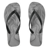 zwarte en witte dame die abstracte moderne kunst teenslippers (Voetbed)