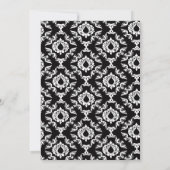 Zwarte en witte damesjongen doucheuitnodiging kaart (Achterkant)