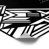 Zwarte en witte deco-weddenschappen poster (Hoek)