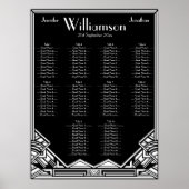 Zwarte en witte deco-weddenschappen poster (Voorkant)