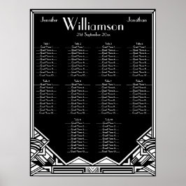 Zwarte en witte deco-weddenschappen poster