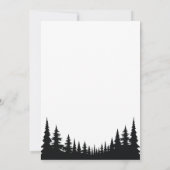 Zwarte en witte dennenbomen Winter Wedding Kaart (Achterkant)