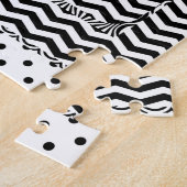 ZWARTE EN WITTE DESIGN JIGSAW PUZZZLE LEGPUZZEL (Zijkant)