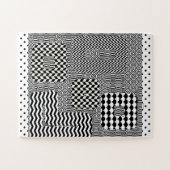 ZWARTE EN WITTE DESIGN JIGSAW PUZZZLE LEGPUZZEL (Horizontaal)