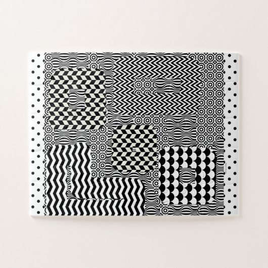 ZWARTE EN WITTE DESIGN JIGSAW PUZZZLE LEGPUZZEL (Horizontaal)