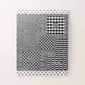 ZWARTE EN WITTE DESIGN JIGSAW PUZZZLE LEGPUZZEL (Verticaal)