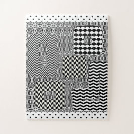 ZWARTE EN WITTE DESIGN JIGSAW PUZZZLE LEGPUZZEL