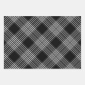 Zwarte en witte diagonaal inpakpapier vel (Voorkant 3)