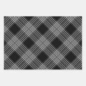 Zwarte en witte diagonaal inpakpapier vel (Voorkant)