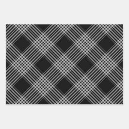 Zwarte en witte diagonaal inpakpapier vel