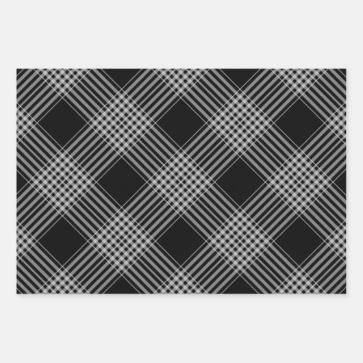 Zwarte en witte diagonaal inpakpapier vel (Voorkant)