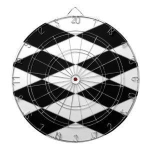 ZWARTE EN WITTE DIAMONEN DARTBORD