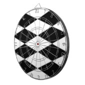 ZWARTE EN WITTE DIAMONEN DARTBORD (Voorkant Rechts)