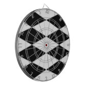 ZWARTE EN WITTE DIAMONEN DARTBORD (Voorkant Links)