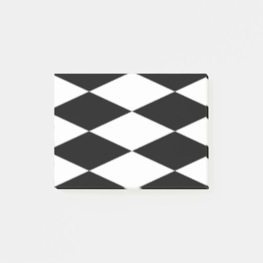 ZWARTE EN WITTE DIAMONEN POST-IT® NOTES (Voorkant)