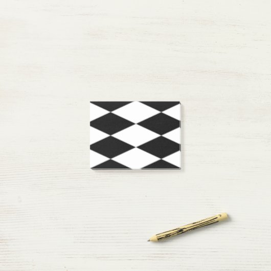 ZWARTE EN WITTE DIAMONEN POST-IT® NOTES (Op bureau)